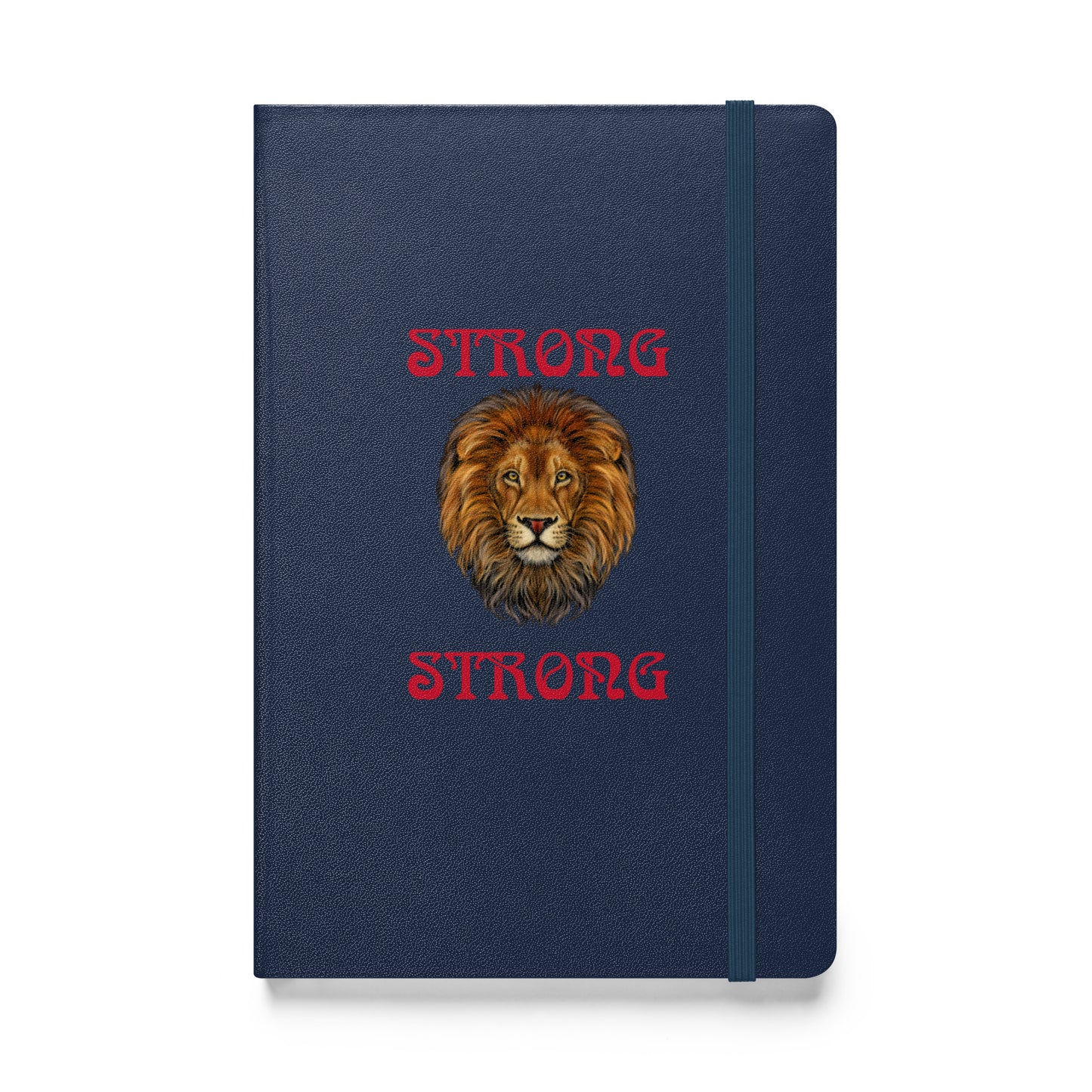 "STRONG"Hardcover Bound Notebook W/Red Font