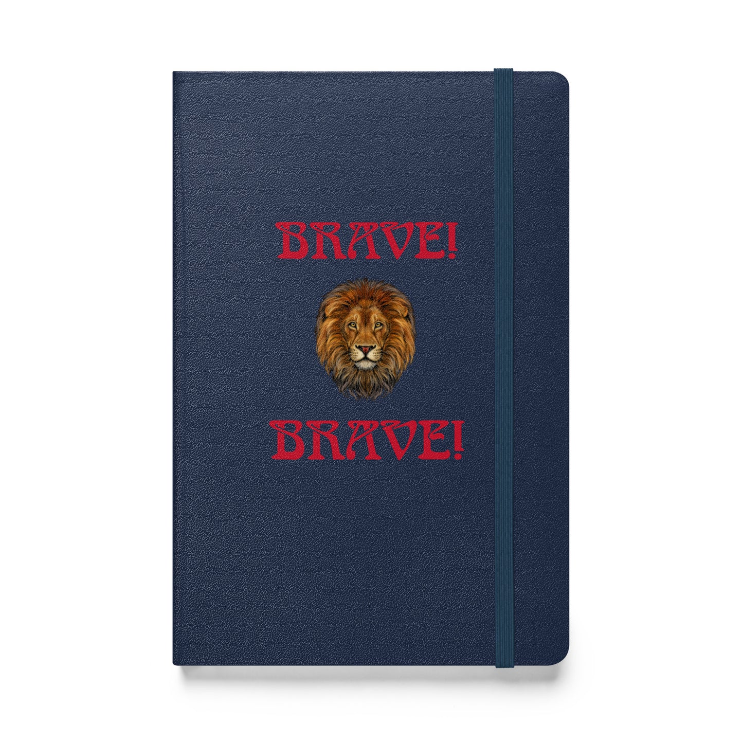 “BRAVE!”Hardcover Bound Notebook W/Red Font