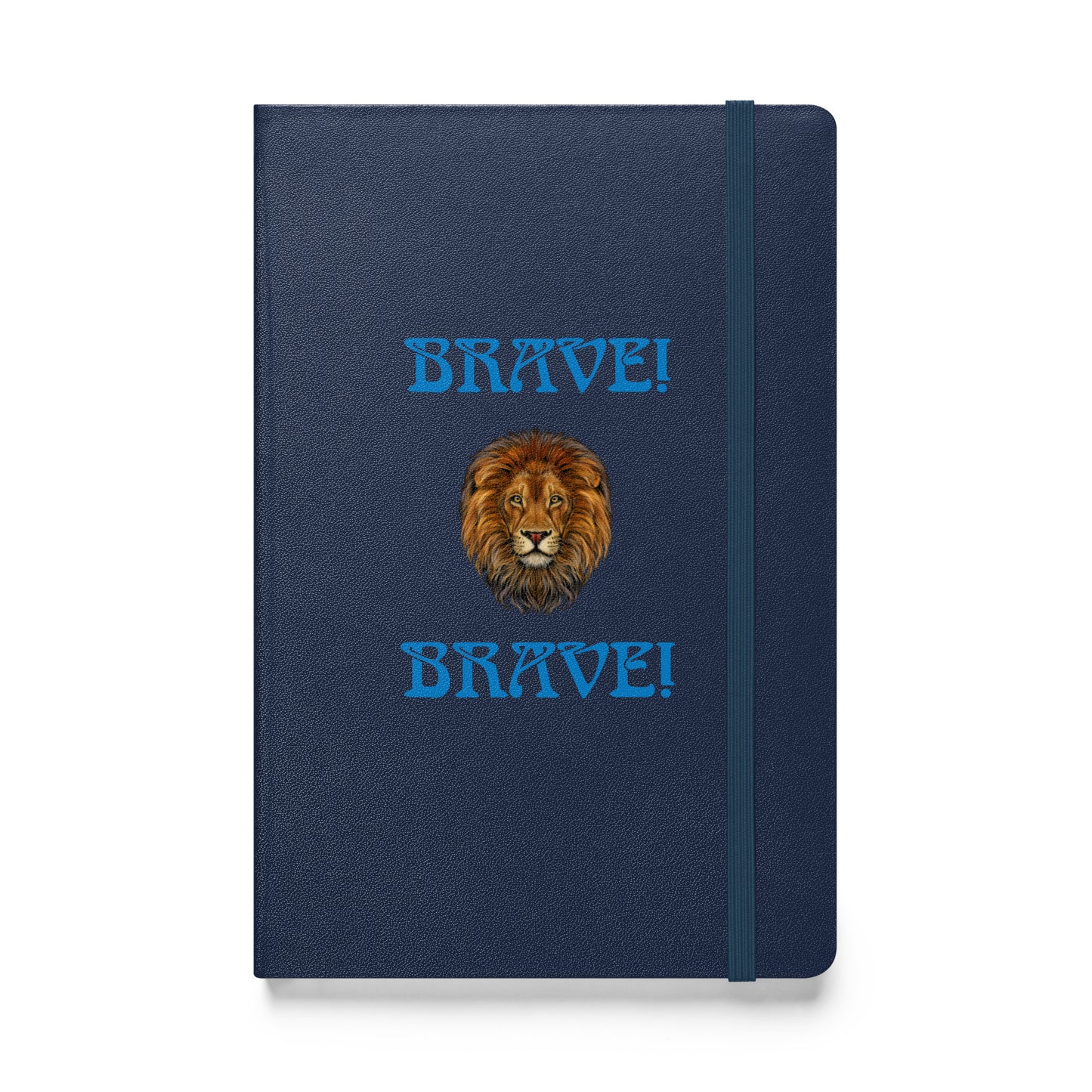 “BRAVE!”Hardcover Bound Notebook W/Blue Font