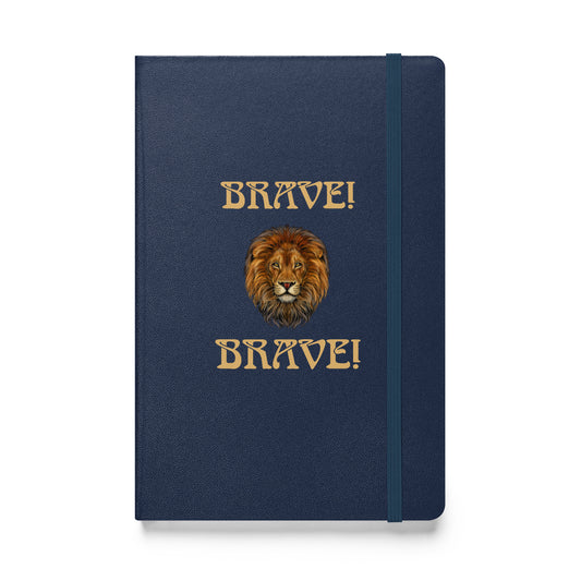 “BRAVE!”Hardcover Bound Notebook W/Fawn Font