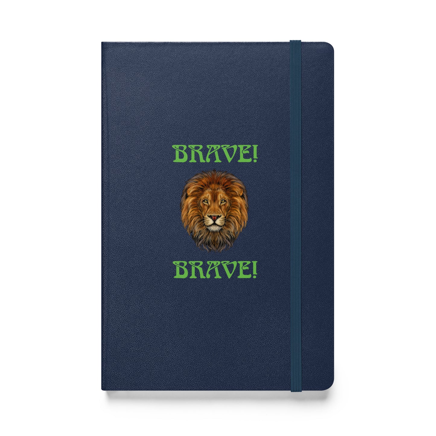 “BRAVE!”Hardcover Bound Notebook W/Green Font