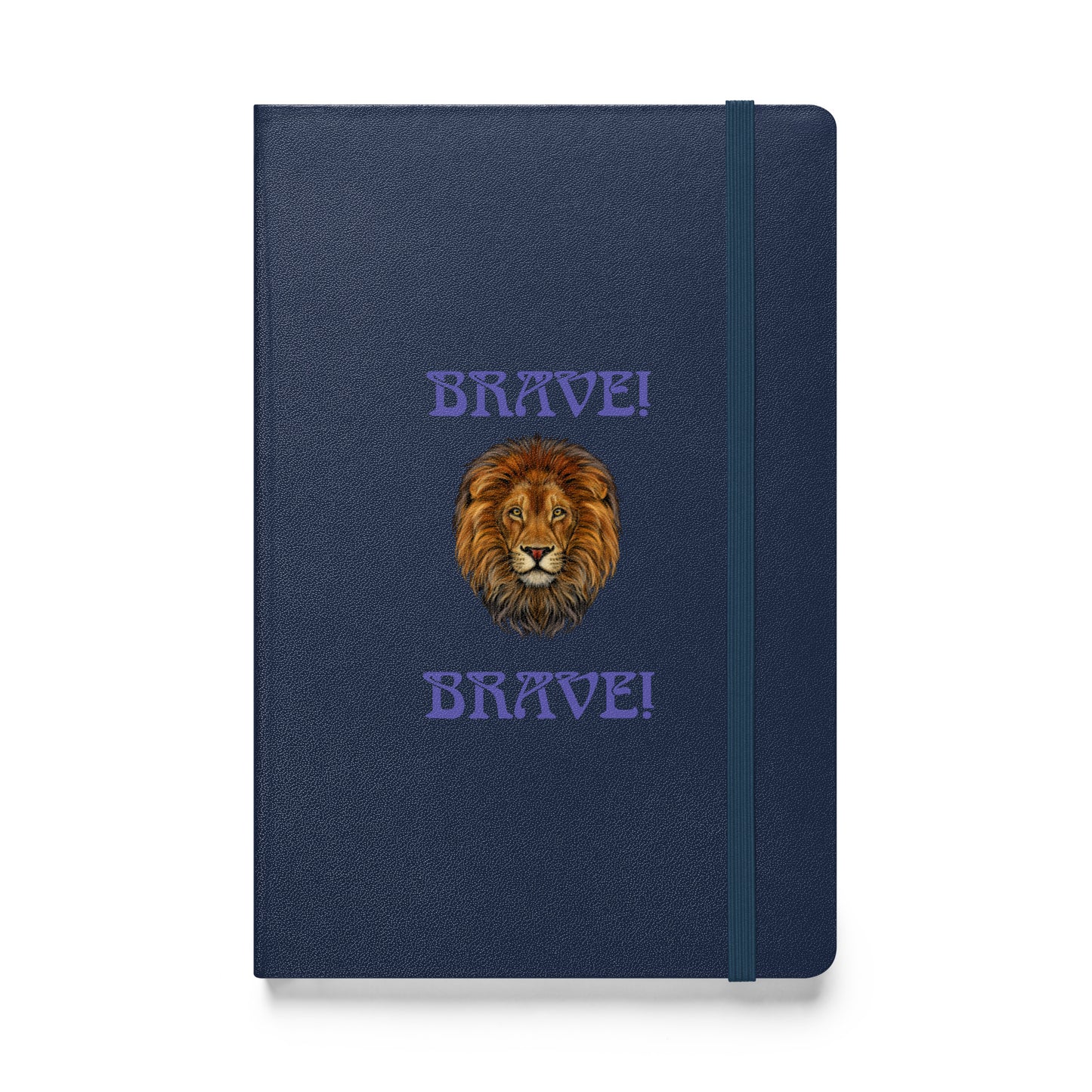 “BRAVE!”Hardcover Bound Notebook W/Purple Font