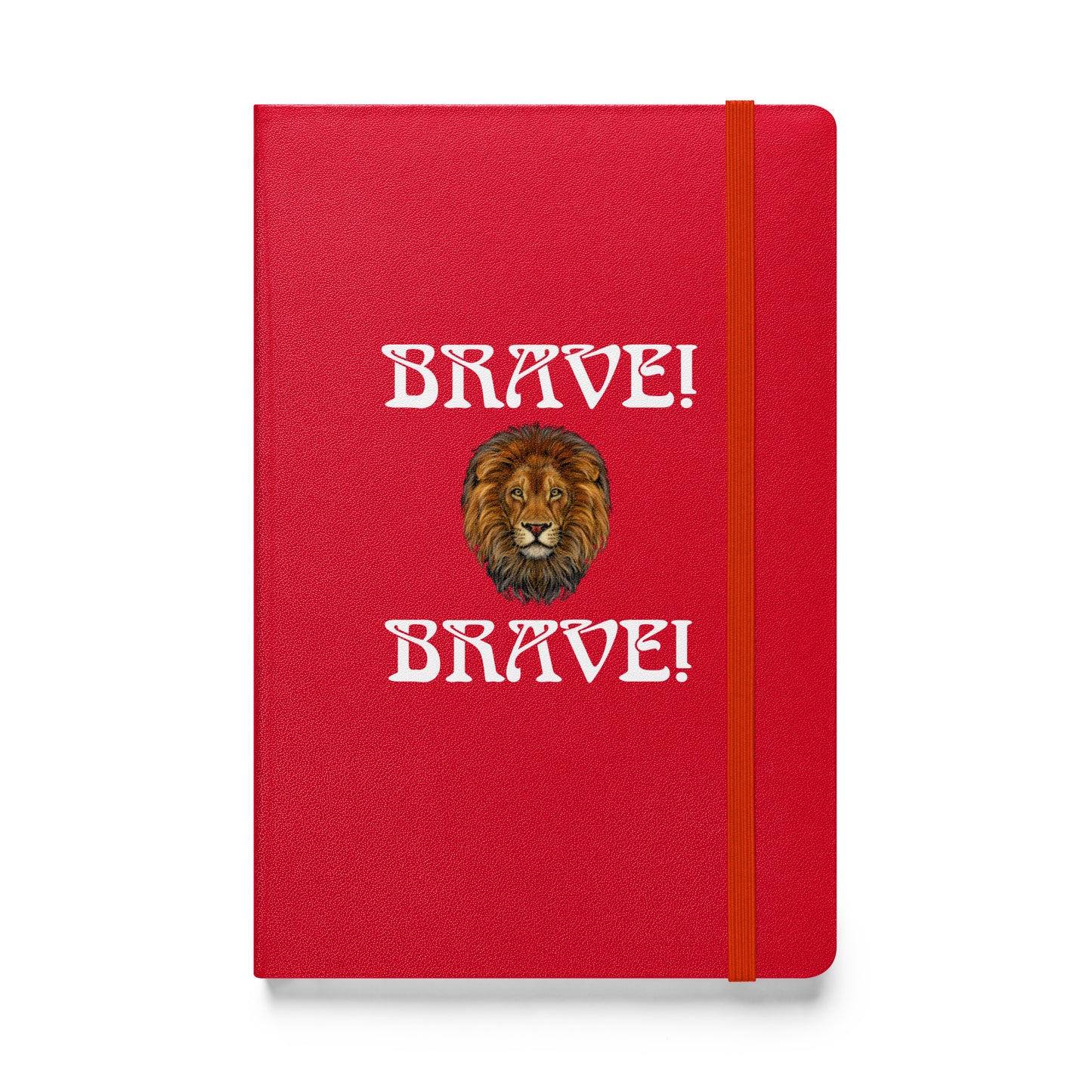 “BRAVE!”Hardcover Bound Notebook W/White Font