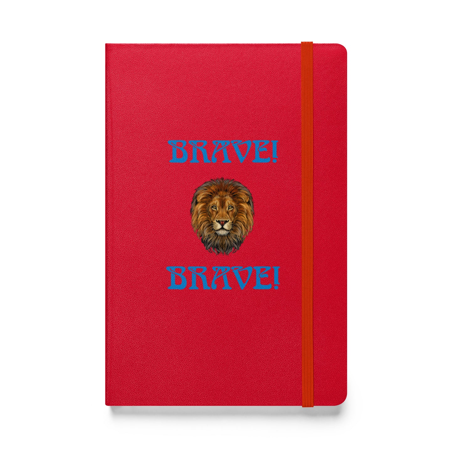 “BRAVE!”Hardcover Bound Notebook W/Blue Font