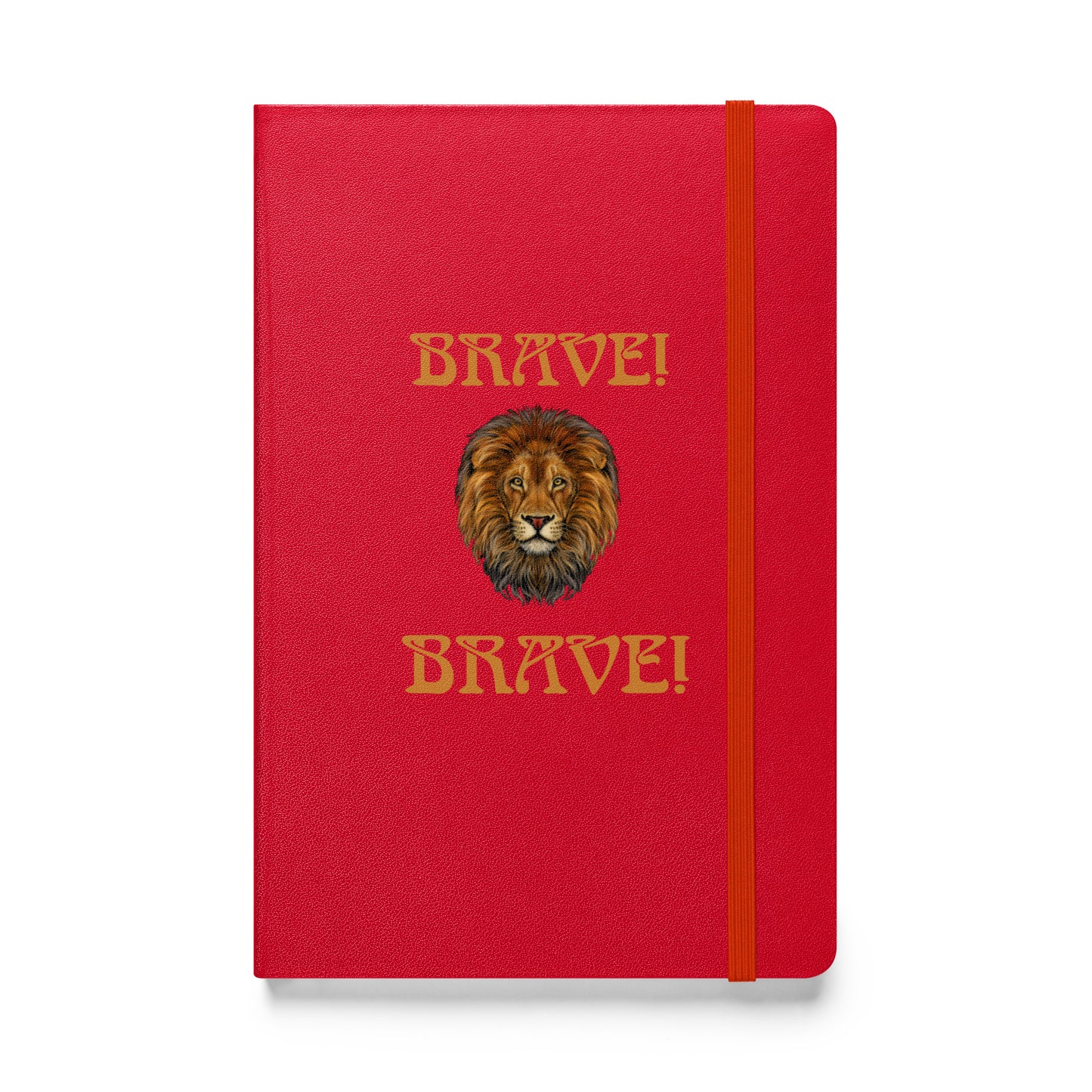 “BRAVE!”Hardcover Bound Notebook W/Bronze Font