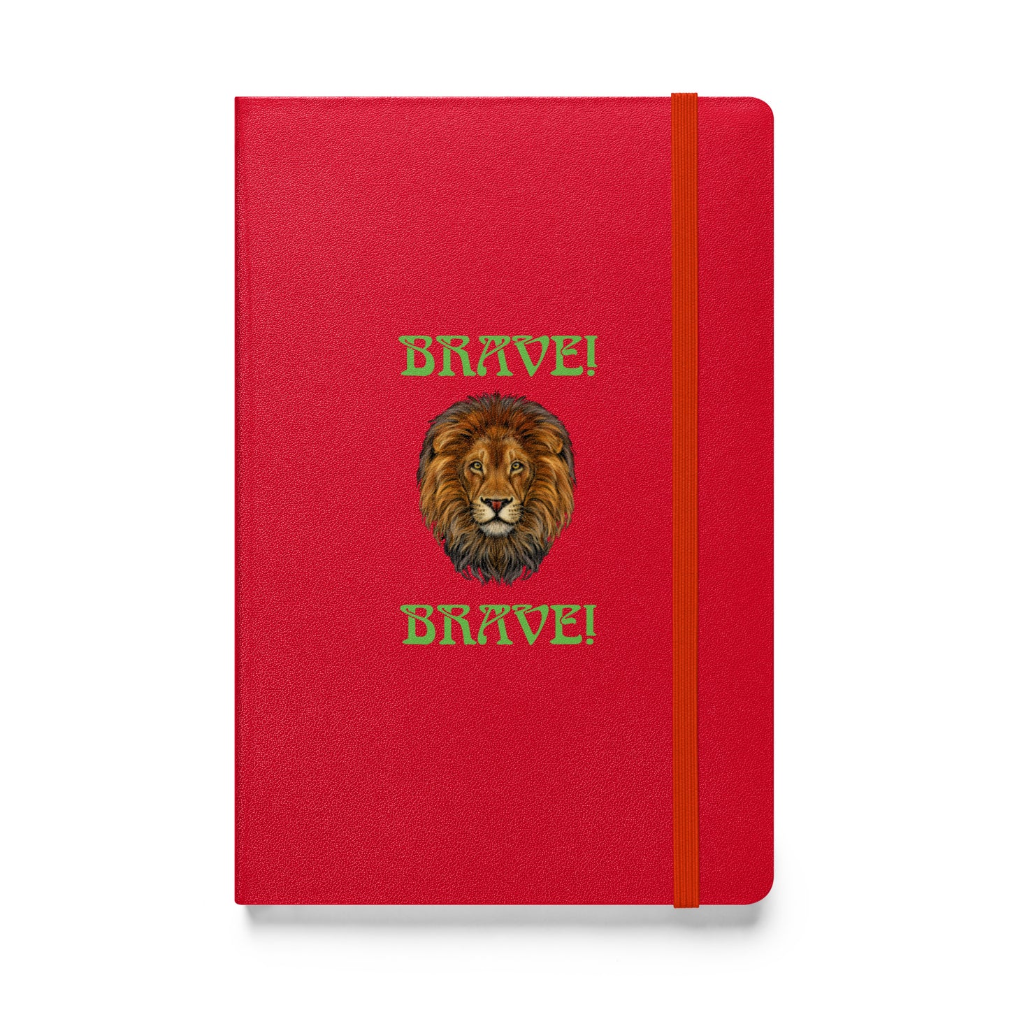 “BRAVE!”Hardcover Bound Notebook W/Green Font