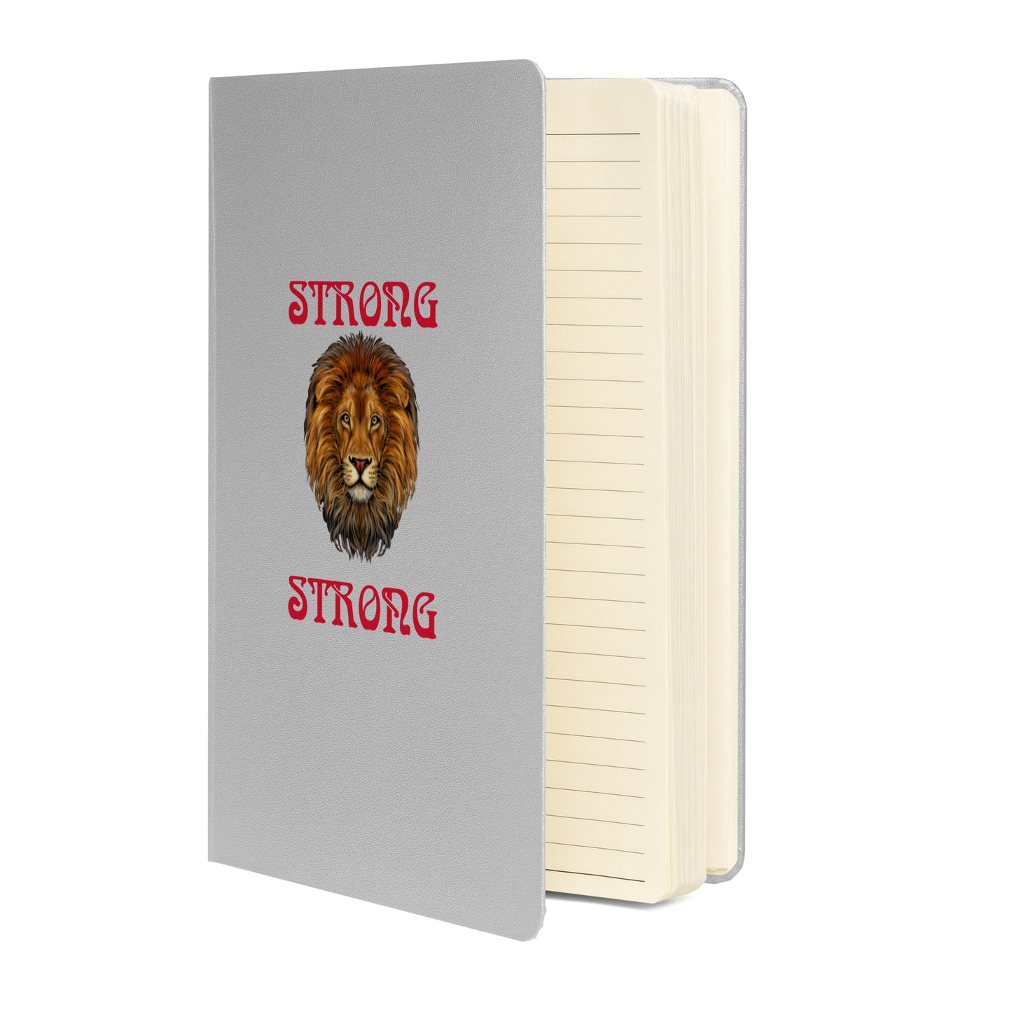 "STRONG"Hardcover Bound Notebook W/Red Font