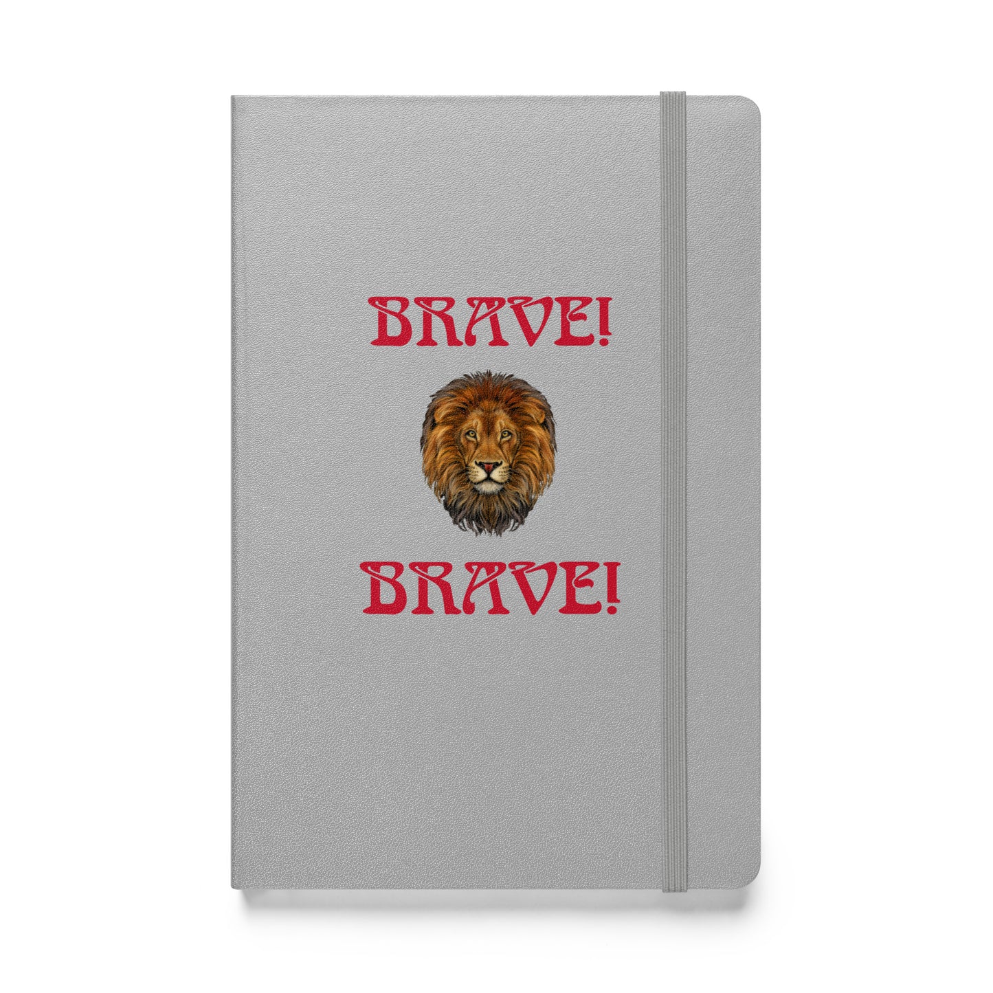 “BRAVE!”Hardcover Bound Notebook W/Red Font