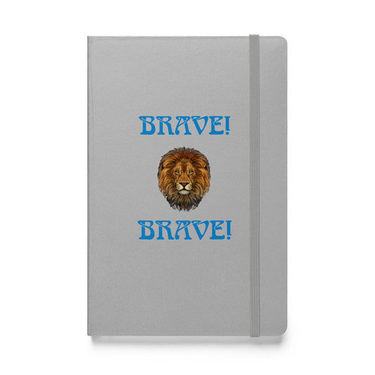 “BRAVE!”Hardcover Bound Notebook W/Blue Font