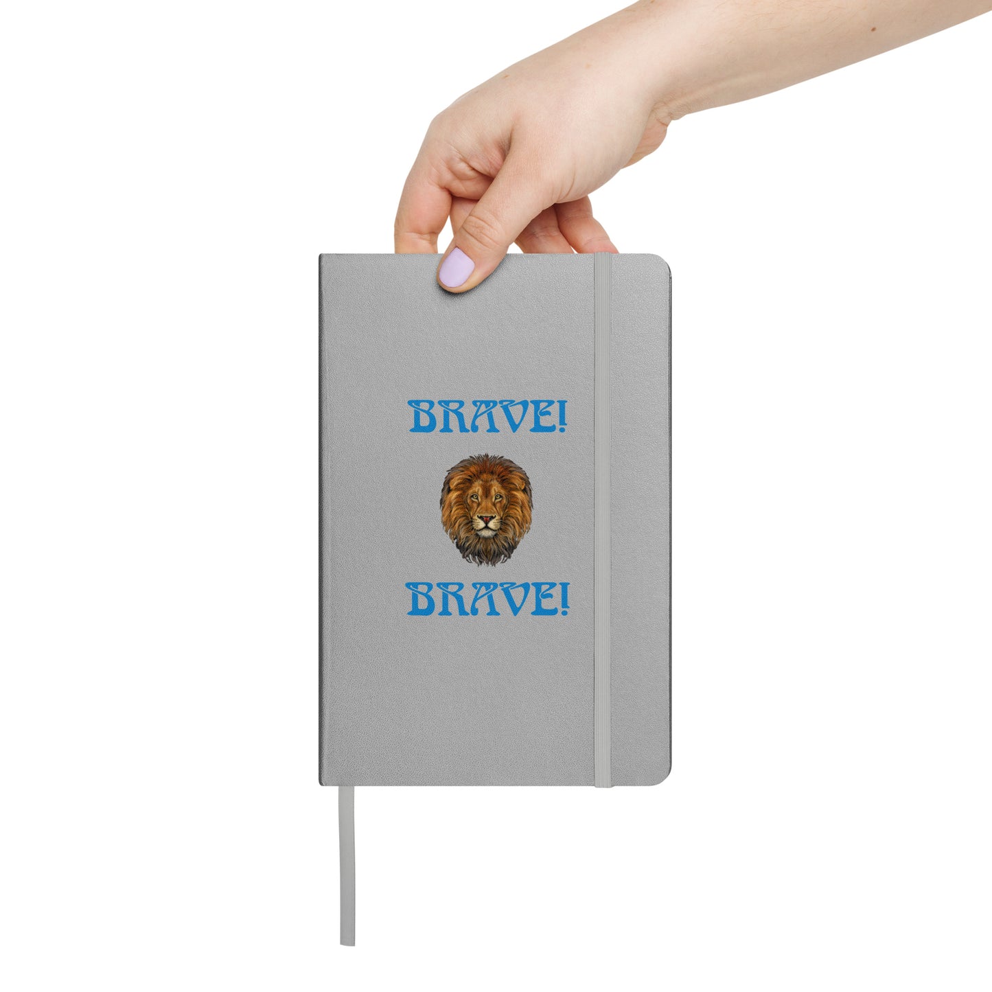 “BRAVE!”Hardcover Bound Notebook W/Blue Font