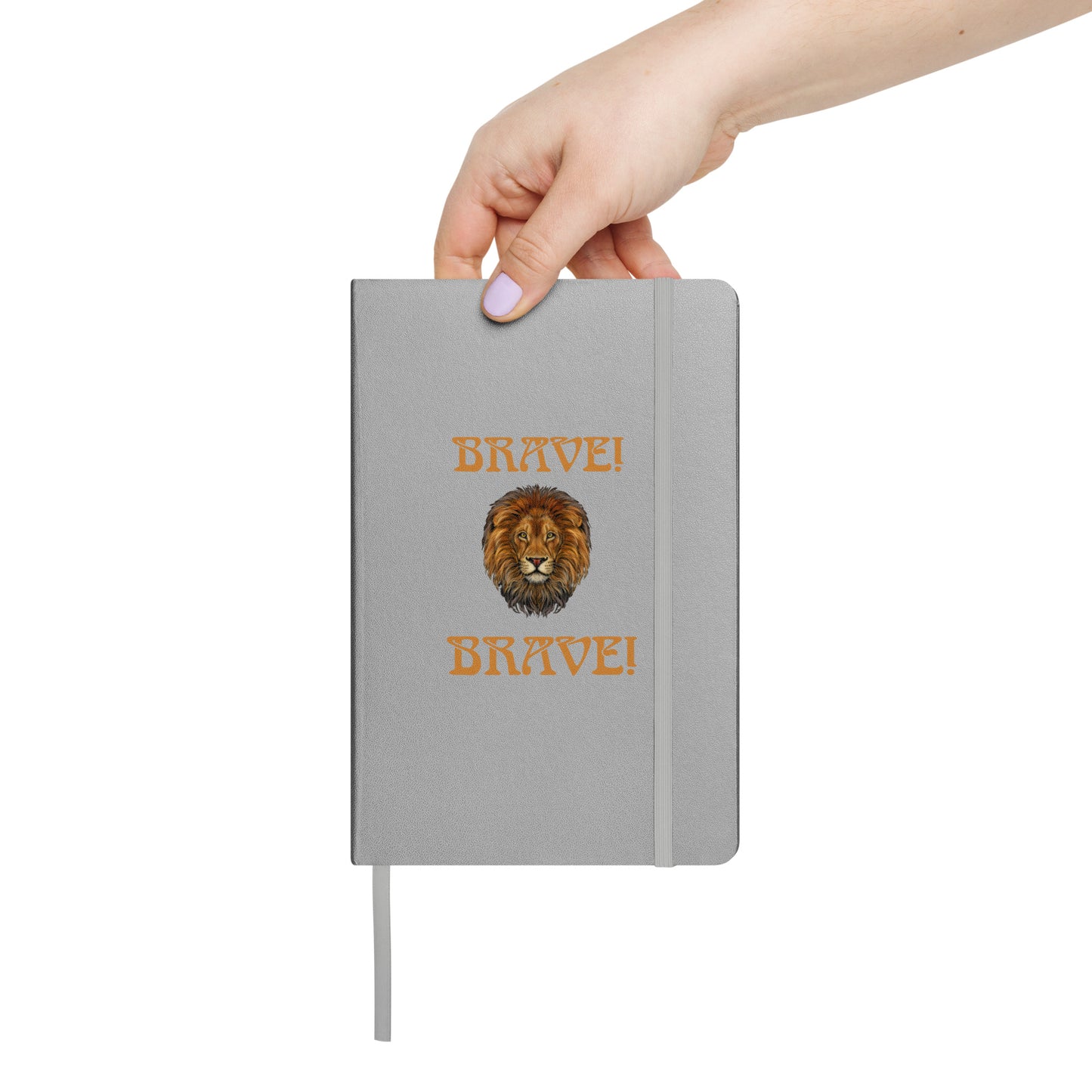 “BRAVE!”Hardcover Bound Notebook W/Bronze Font