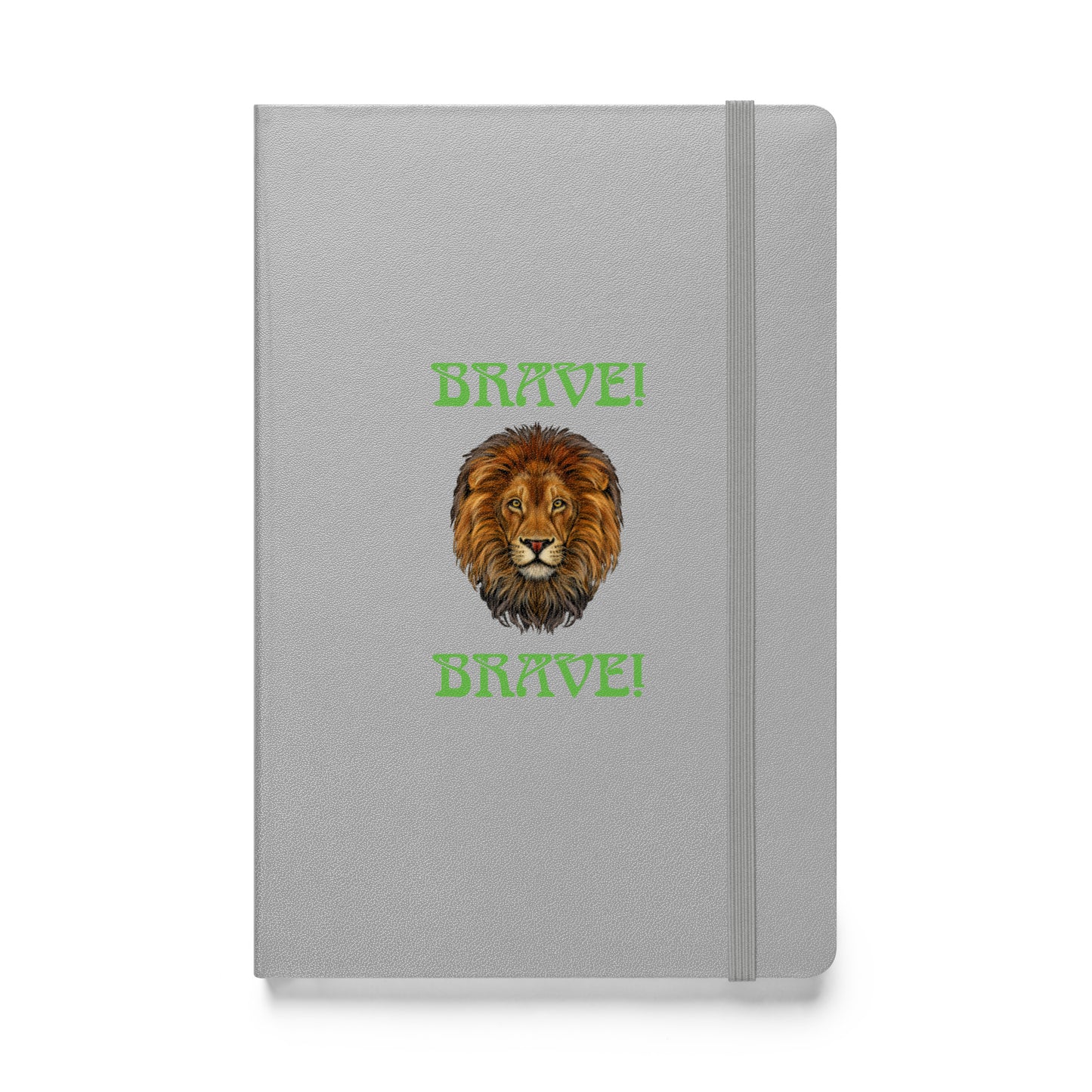 “BRAVE!”Hardcover Bound Notebook W/Green Font