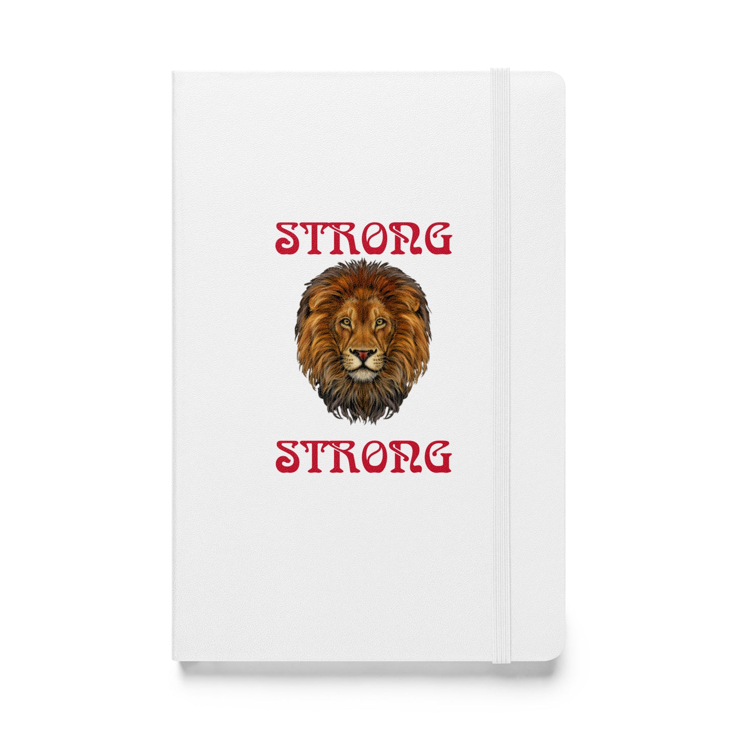 "STRONG"Hardcover Bound Notebook W/Red Font