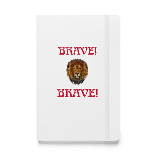 “BRAVE!”Hardcover Bound Notebook W/Red Font