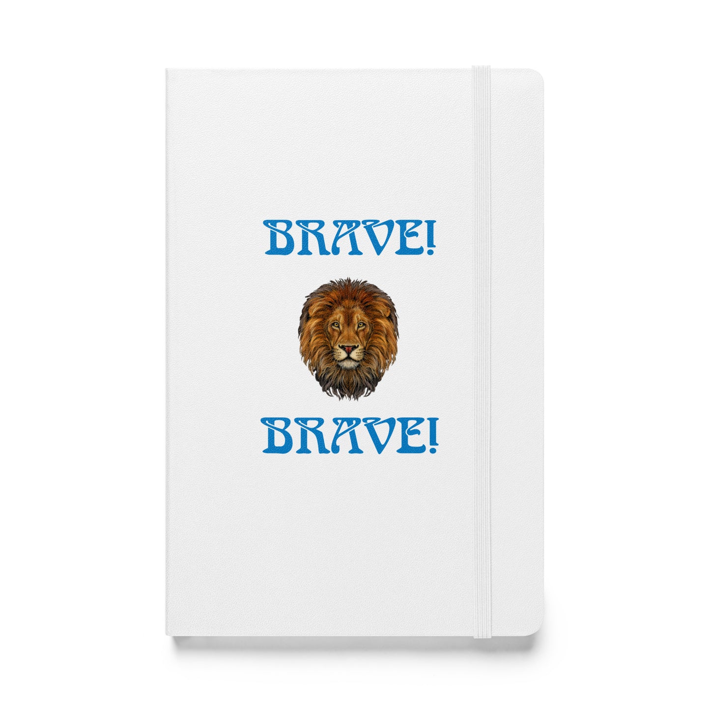 “BRAVE!”Hardcover Bound Notebook W/Blue Font