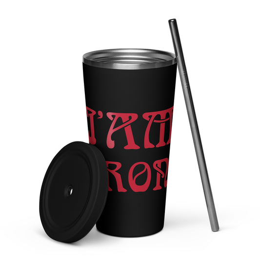 “I’AM STRONG”Insulated Tumbler W/Red Font