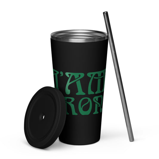 “I’AM STRONG”Insulated Tumbler W/Green Font