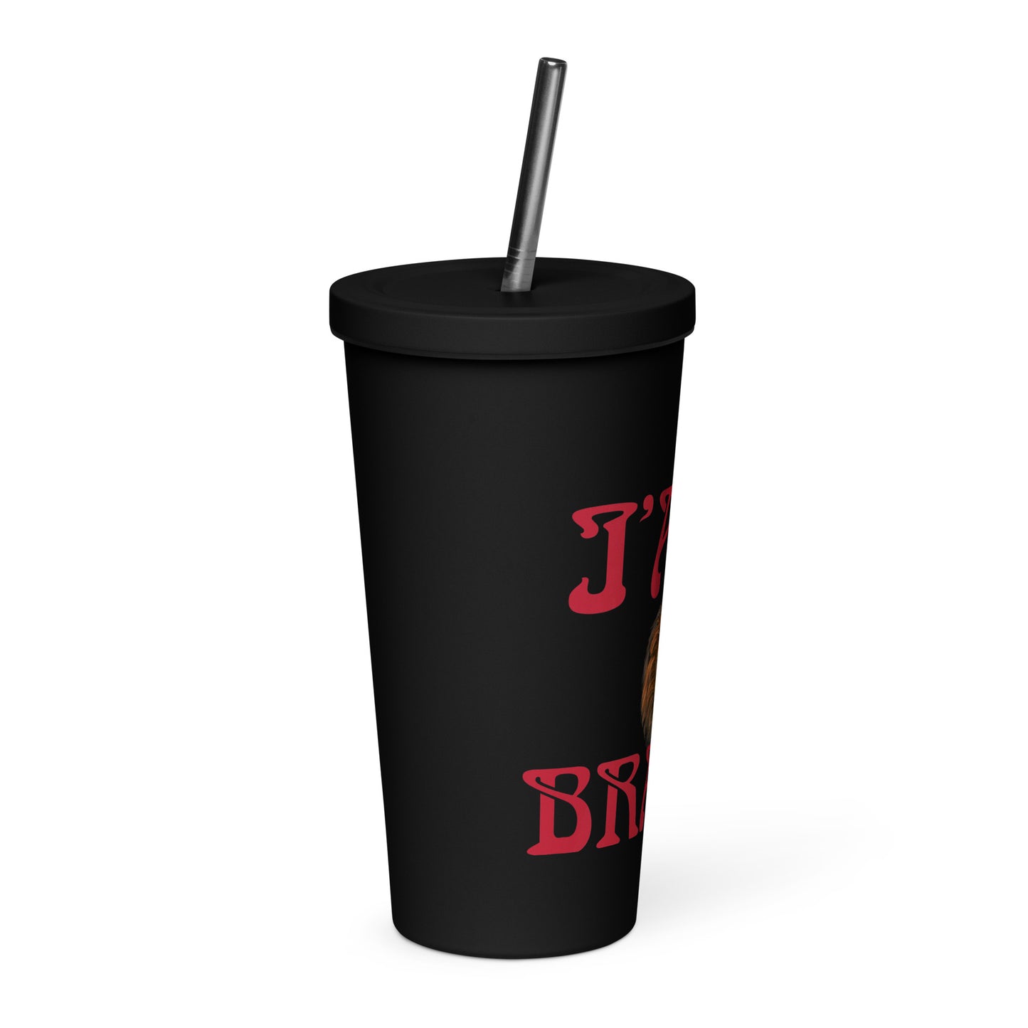 “I’AM BRAVE!”Insulated Tumbler W/Red Font