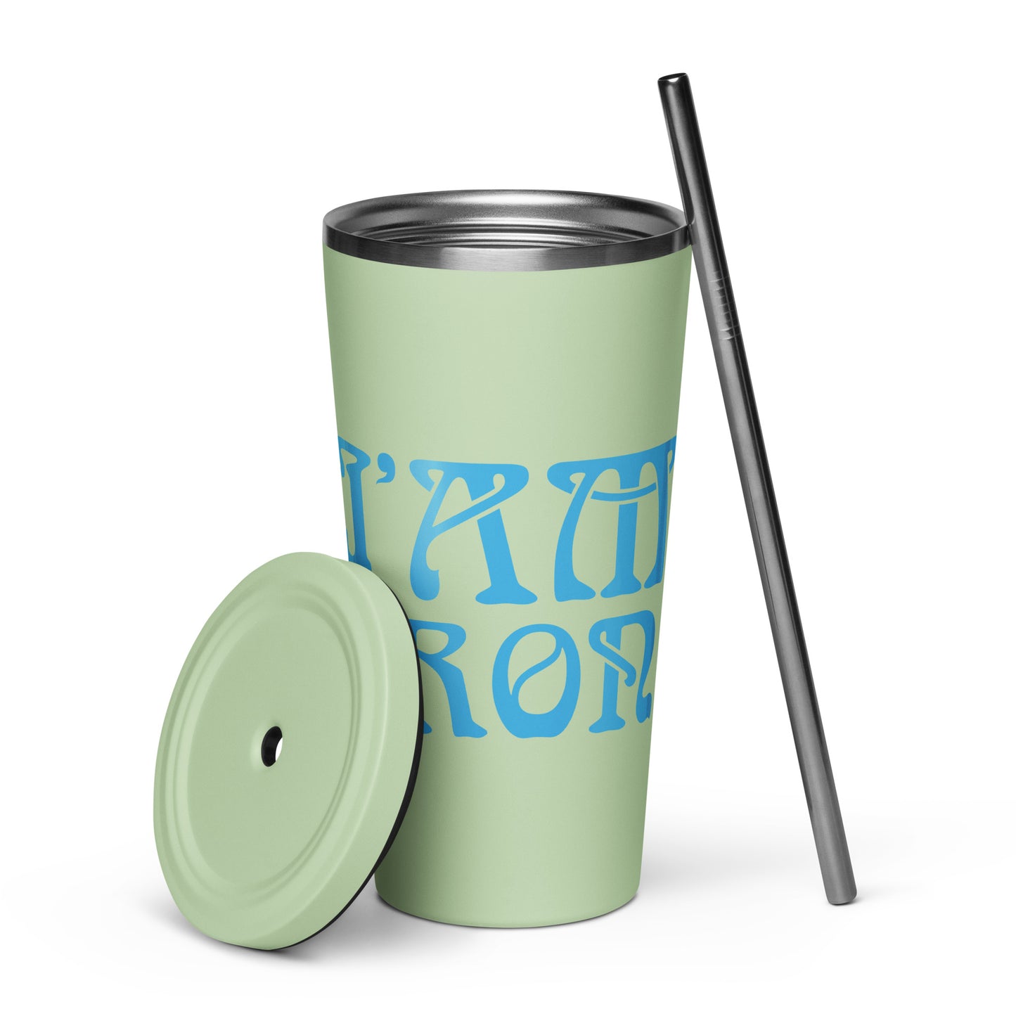 “ I’AM STRONG”Insulated Tumbler W/SkyBlue Font