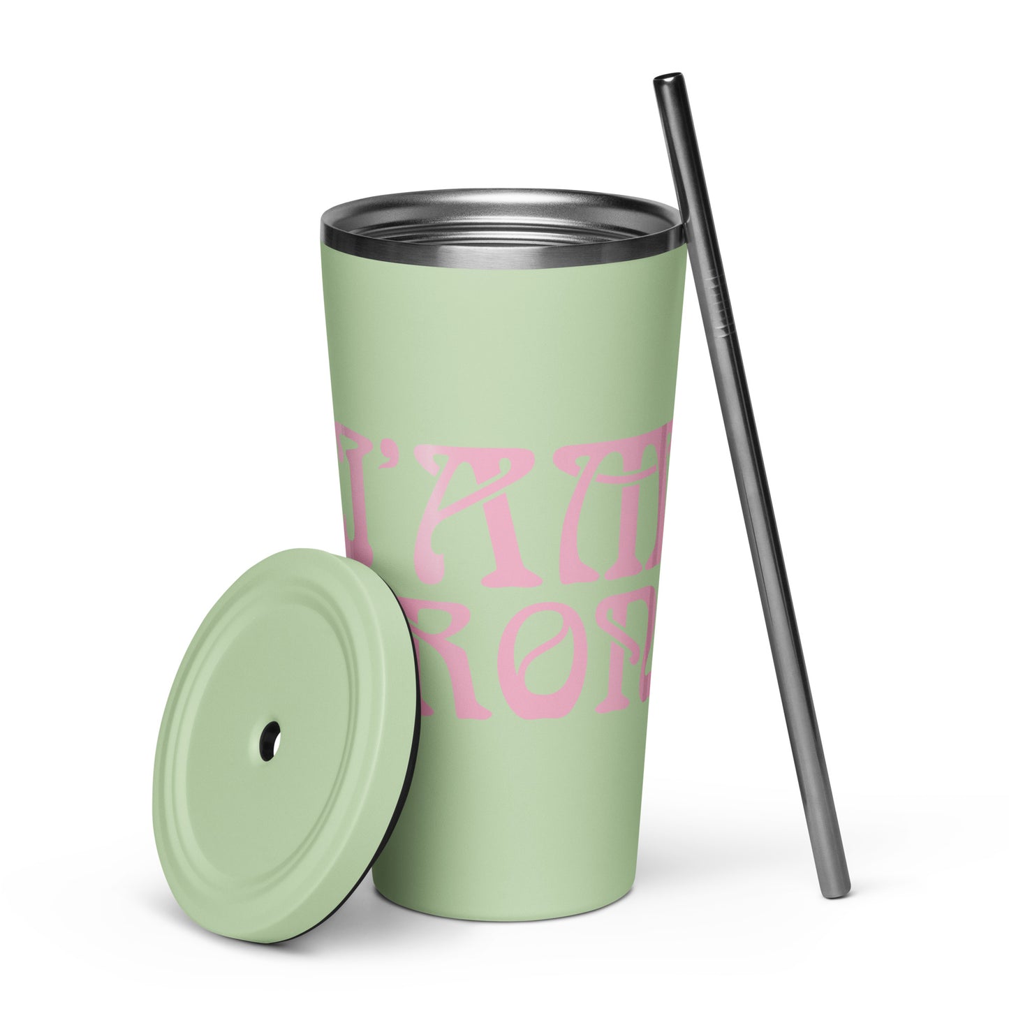 “I’AM STRONG”Insulated Tumbler W/Cotton Candy Font