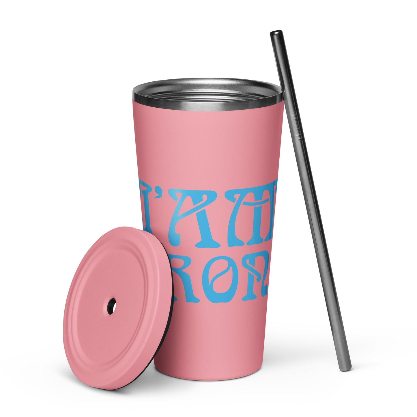 “ I’AM STRONG”Insulated Tumbler W/SkyBlue Font