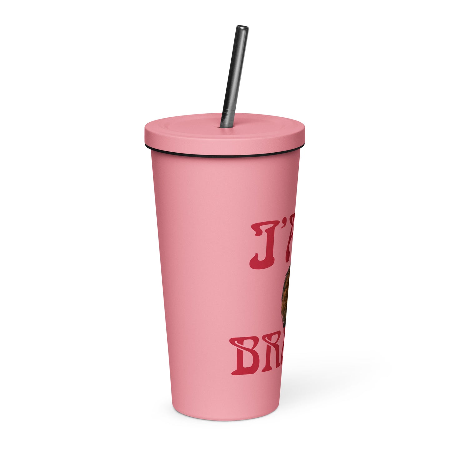 “I’AM BRAVE!”Insulated Tumbler W/Red Font