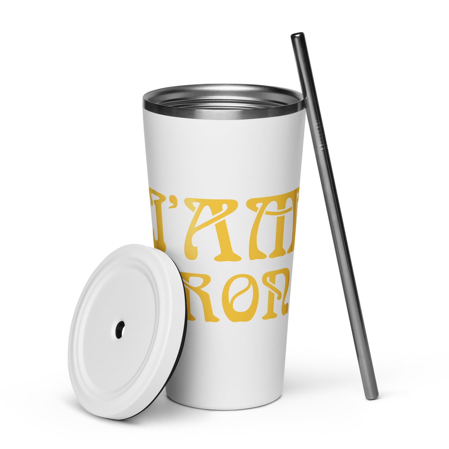 “I’AM STRONG”Insulated Tumbler W/Yellow Font