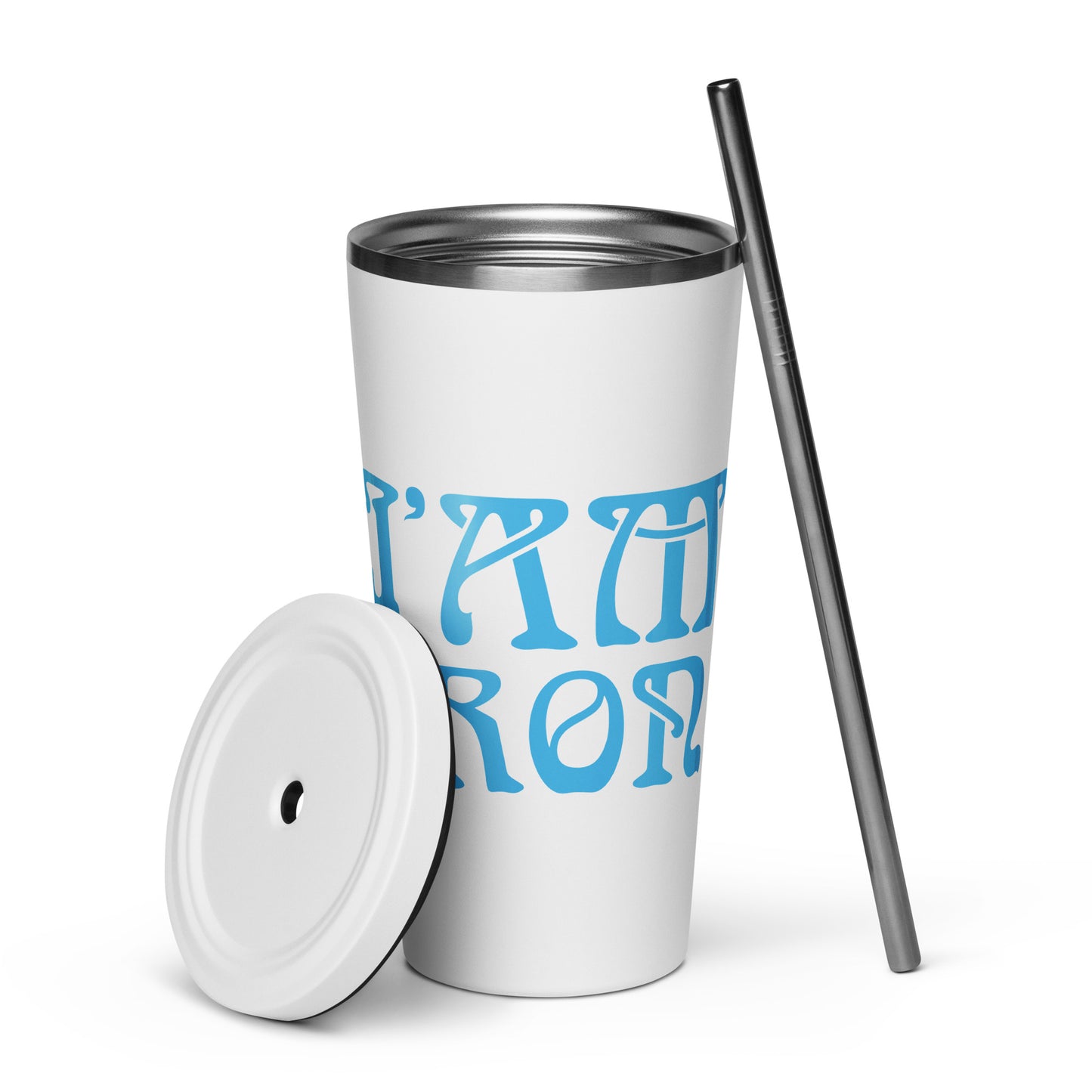 “ I’AM STRONG”Insulated Tumbler W/SkyBlue Font