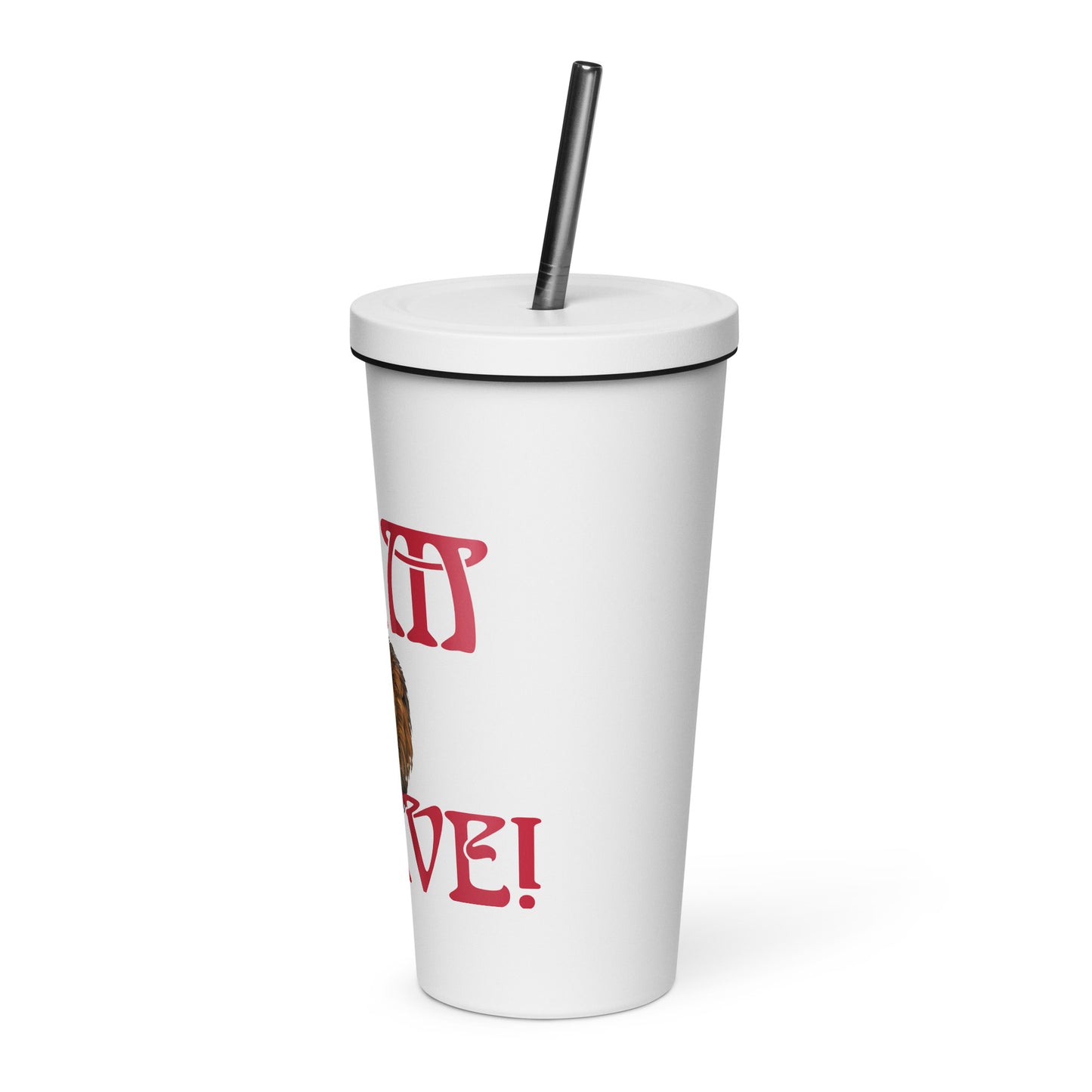 “I’AM BRAVE!”Insulated Tumbler W/Red Font