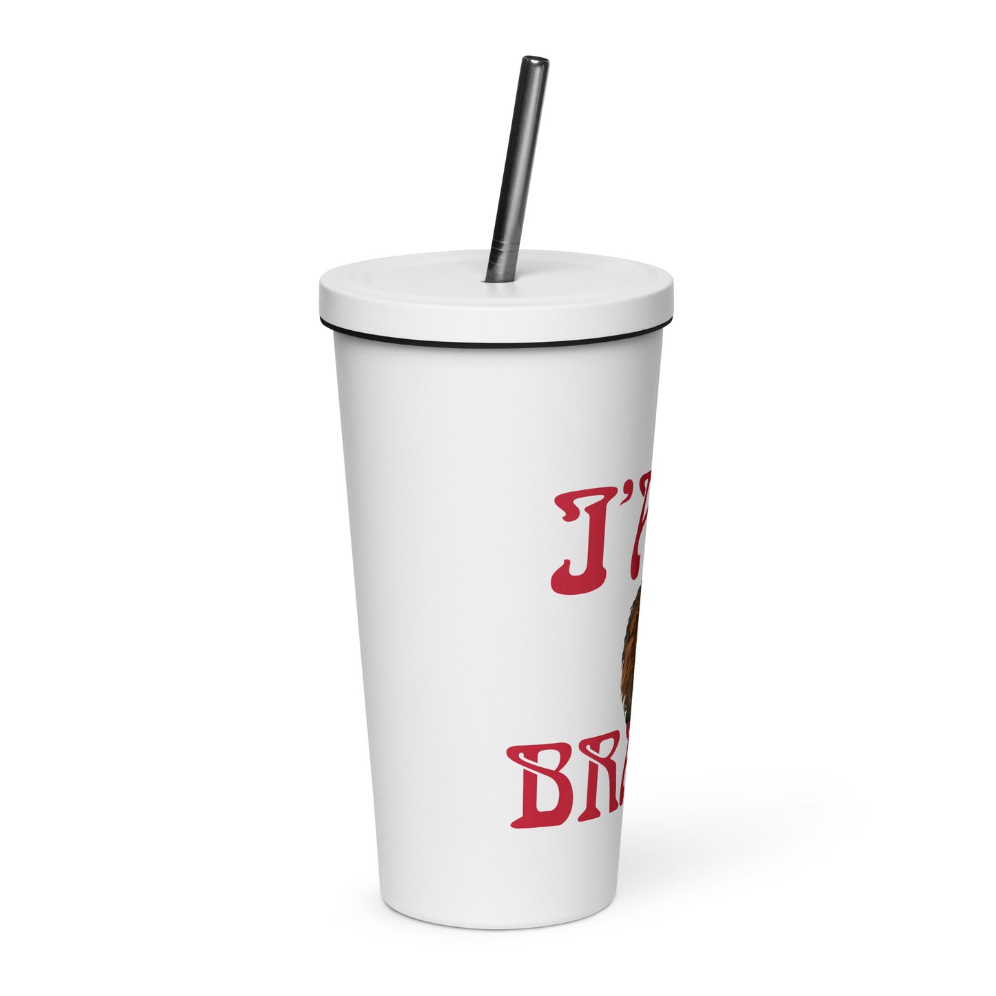 “I’AM BRAVE!”Insulated Tumbler W/Red Font