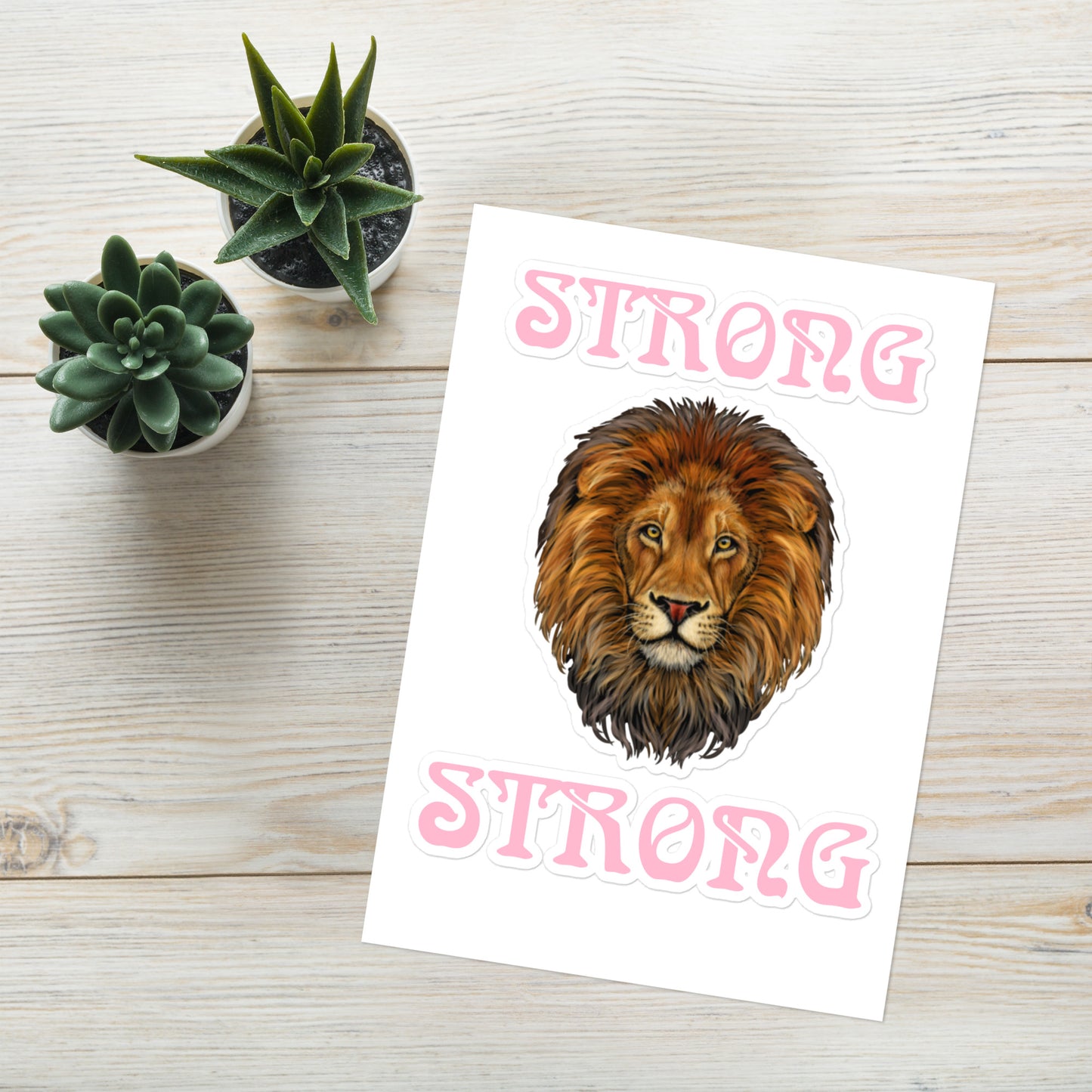 "STRONG"Sticker Sheet W/Cotton Candy Font