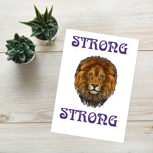 "STRONG"Sticker Sheet W/Purple Font