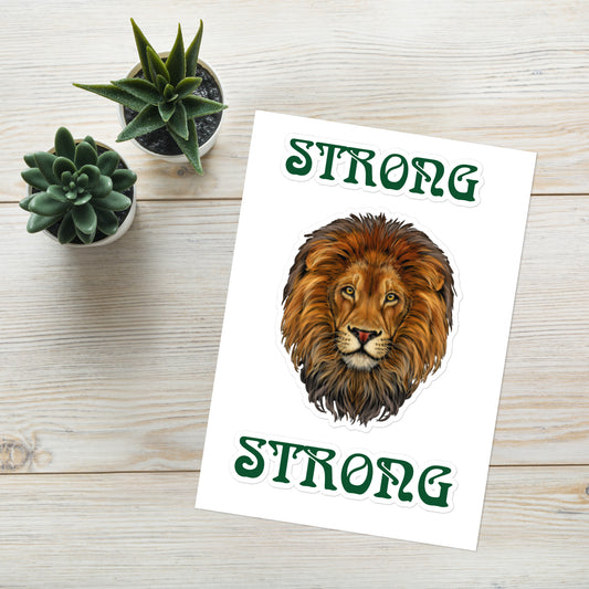 "STRONG"Sticker Sheet W/Green Font