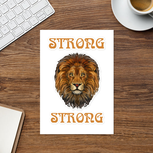 “STRONG”Sticker Sheet W/Bronze Font