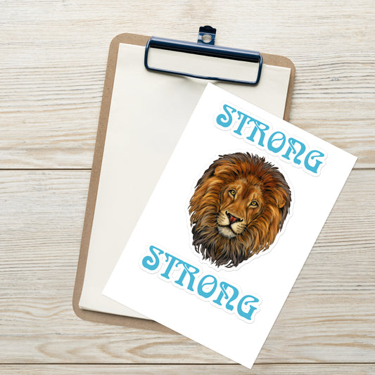 "STRONG"Sticker Sheet W/SkyBlue Font