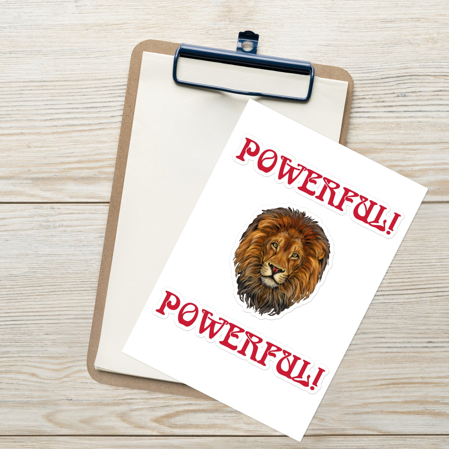 “POWERFUL!”Sticker Sheet W/Red Font