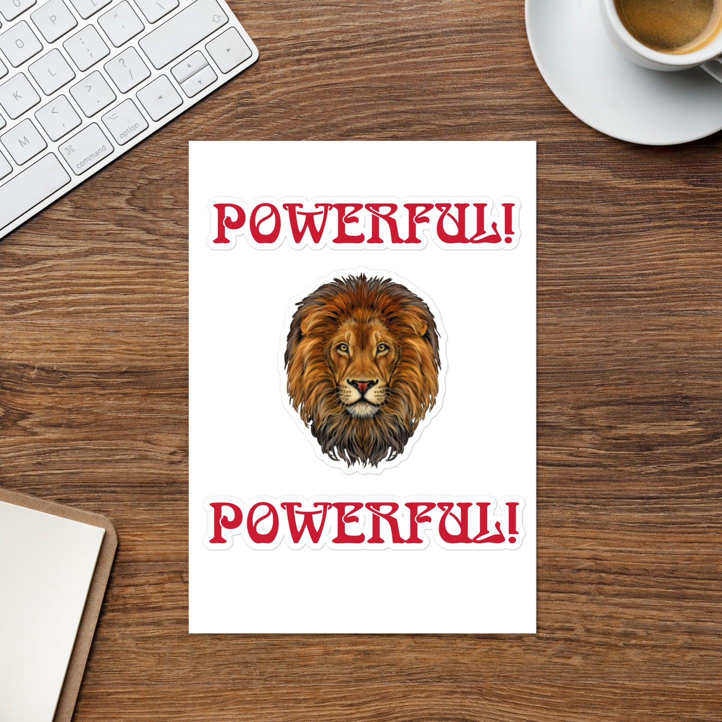 “POWERFUL!”Sticker Sheet W/Red Font