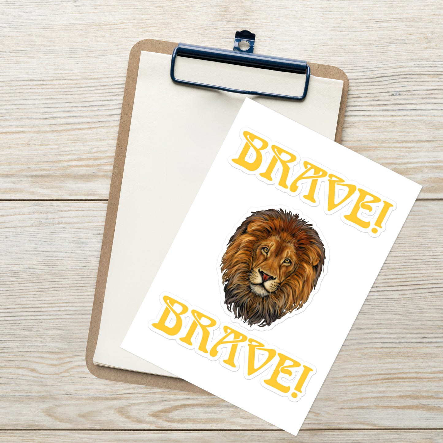 “BRAVE!”Sticker Sheet W/Yellow Font