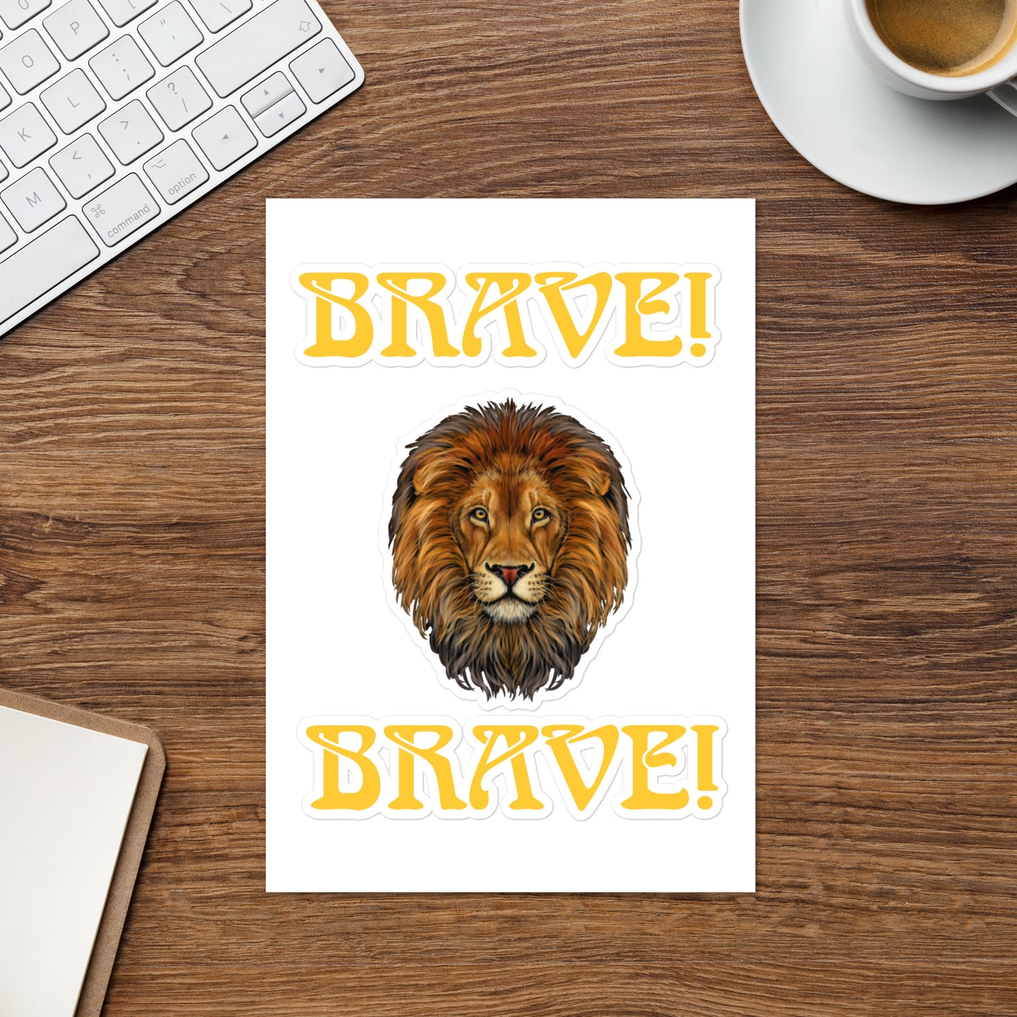 “BRAVE!”Sticker Sheet W/Yellow Font