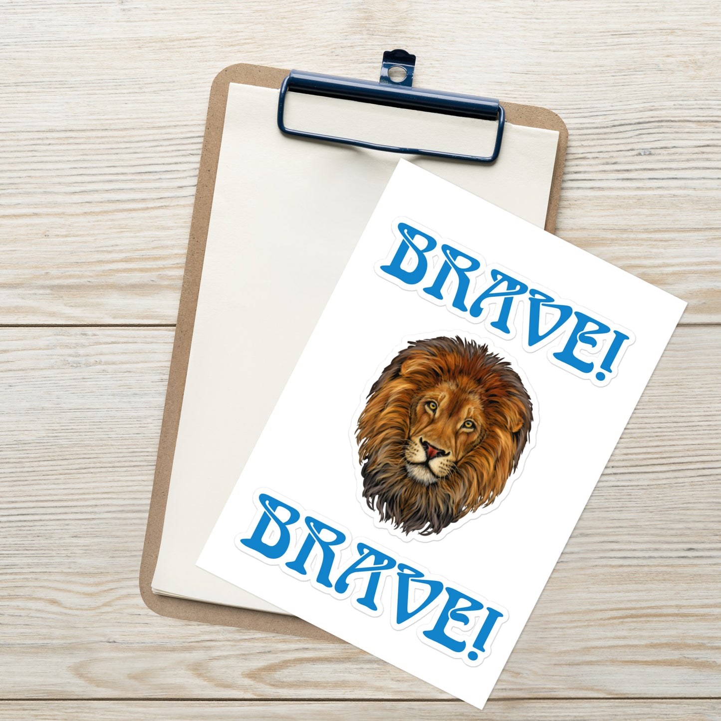 “BRAVE!”Sticker Sheet W/Blue Font