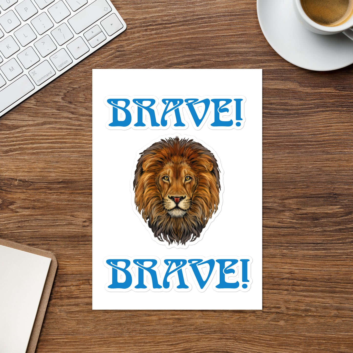 “BRAVE!”Sticker Sheet W/Blue Font