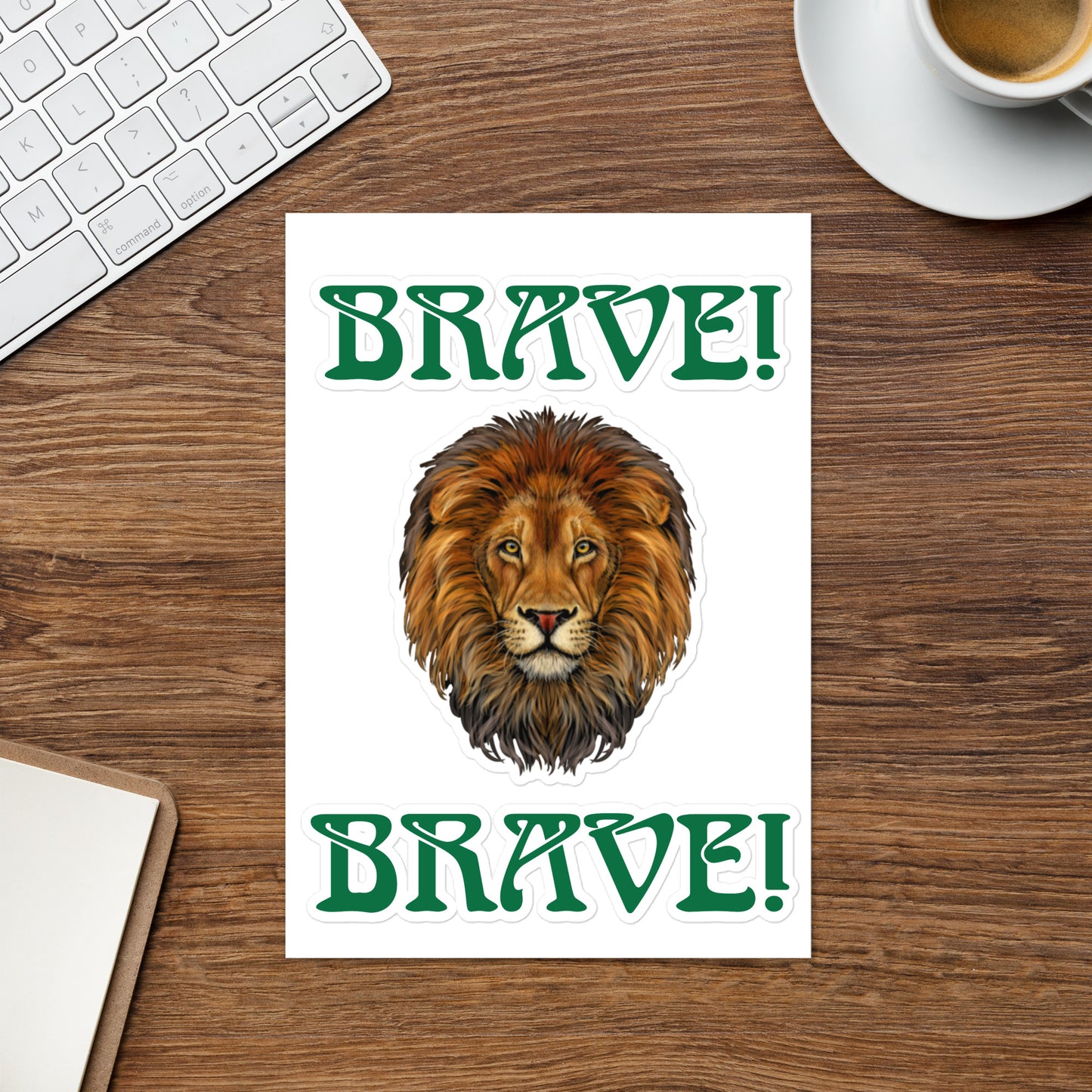 “BRAVE!”Sticker Sheet W/Green Font