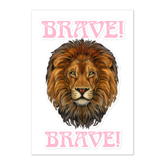 “BRAVE!”Sticker Sheet W/Cotton Candy Font