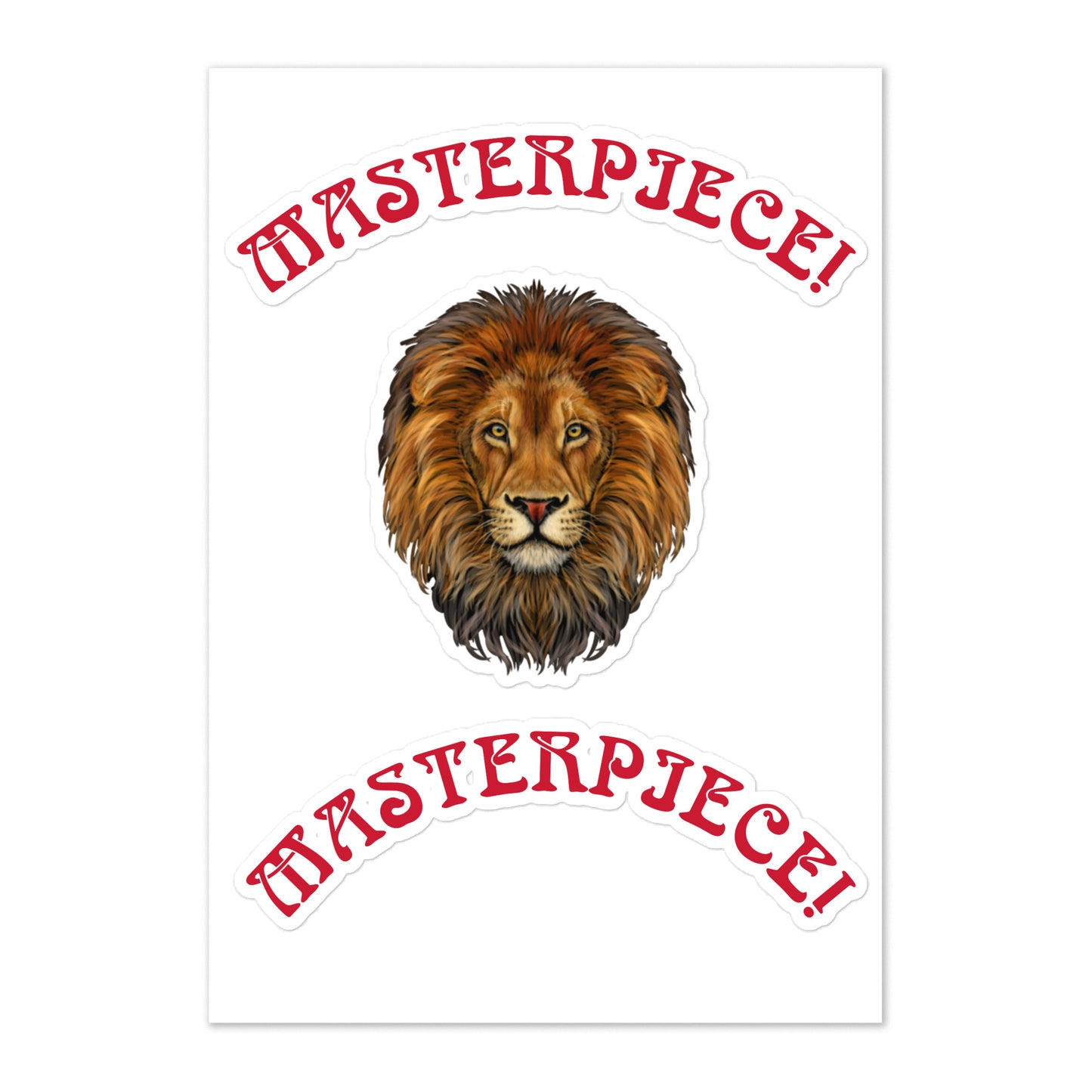 “MASTERPIECE!”Sticker Sheet W/Red Font