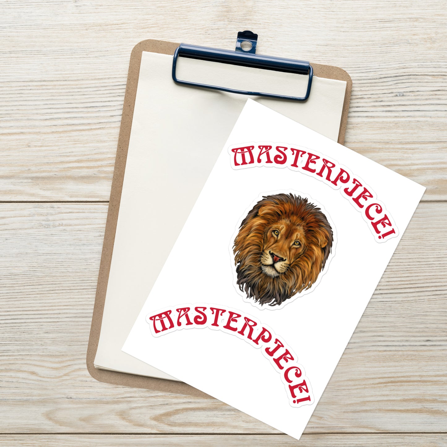 “MASTERPIECE!”Sticker Sheet W/Red Font