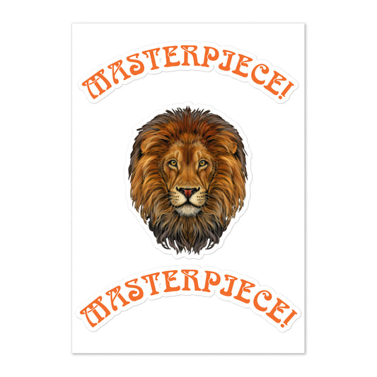 “MASTERPIECE!”Sticker Sheet W/Orange Font