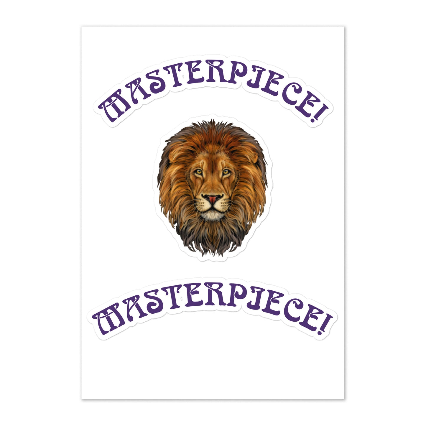 “MASTERPIECE!”Sticker Sheet W/Purple Font