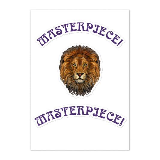 “MASTERPIECE!”Sticker Sheet W/Purple Font