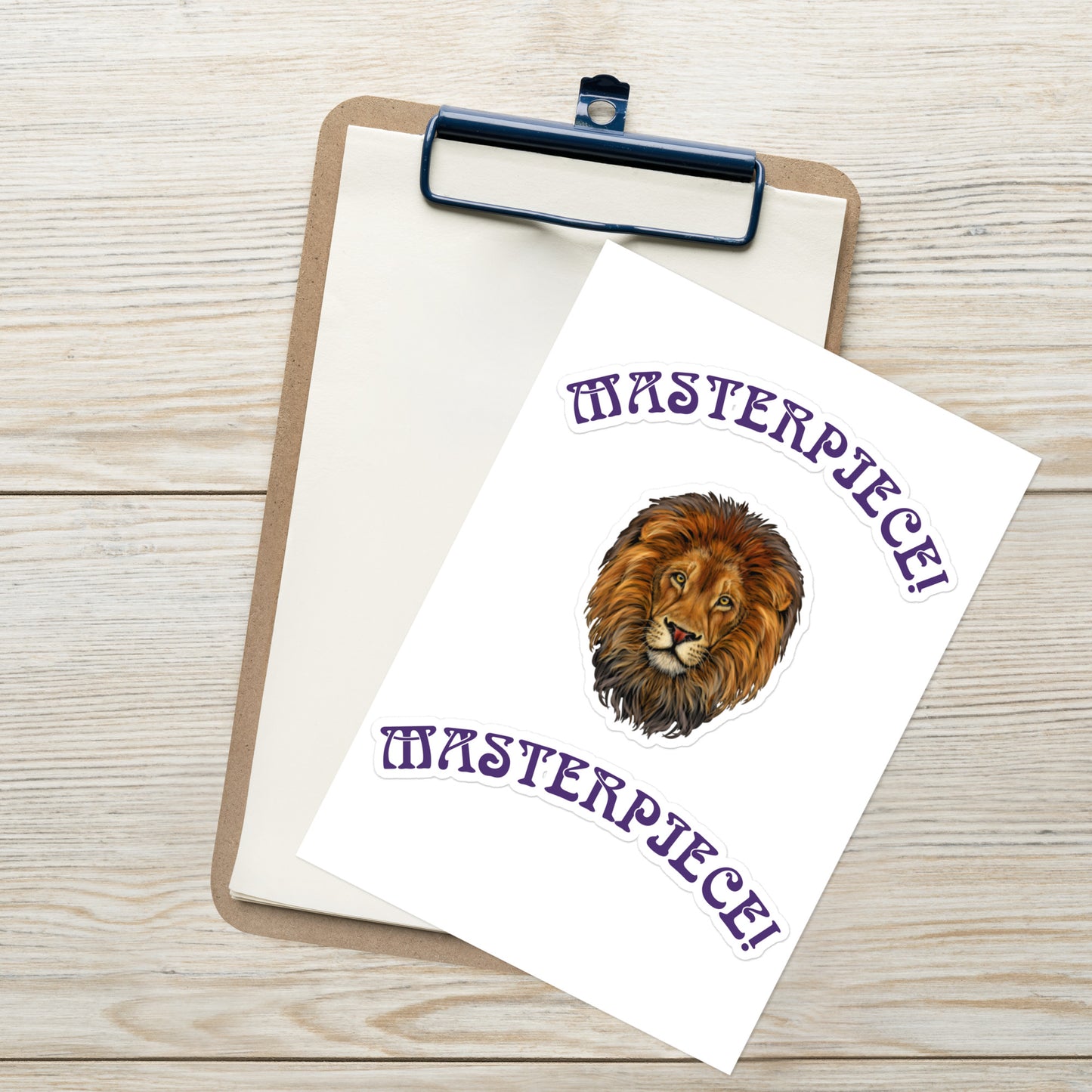 “MASTERPIECE!”Sticker Sheet W/Purple Font