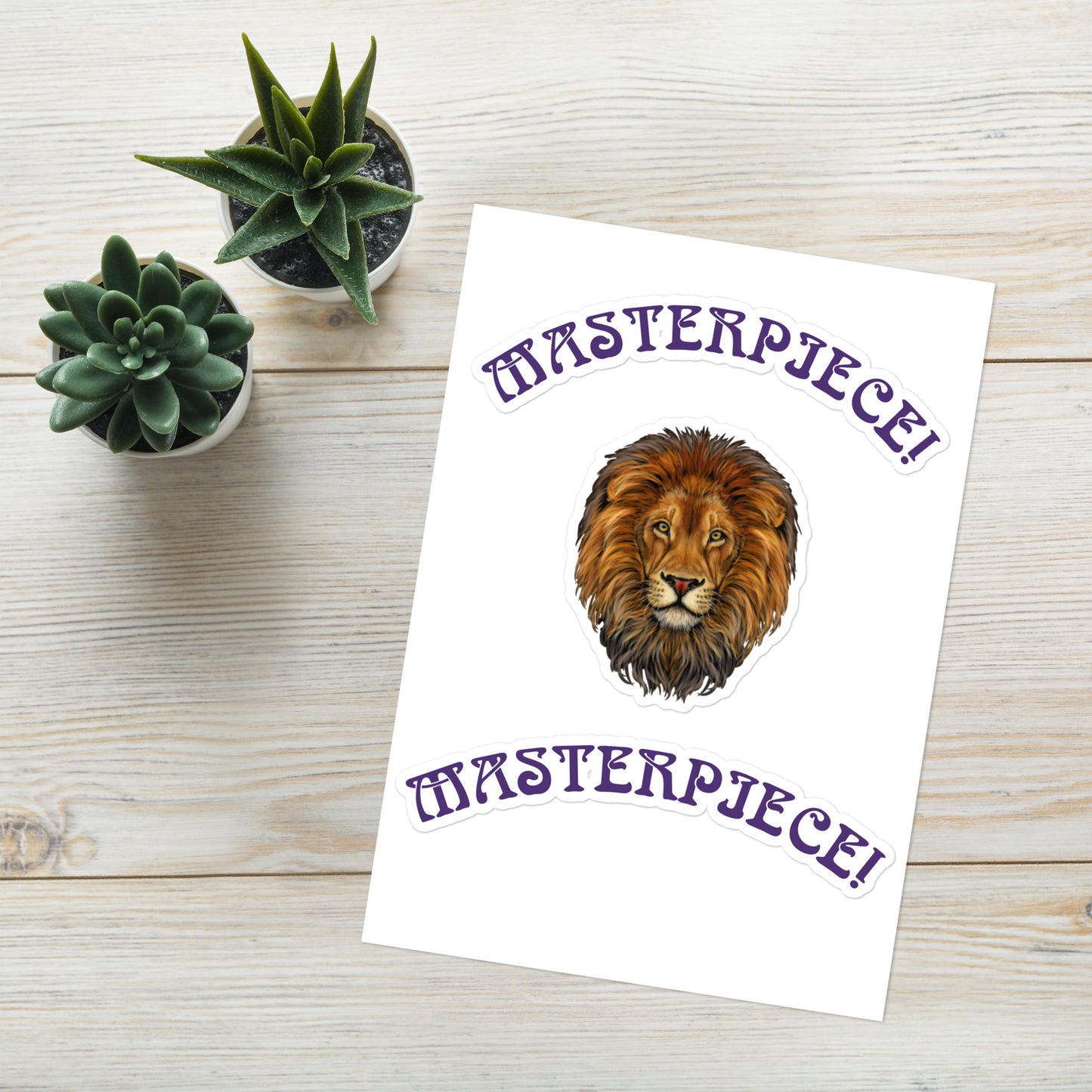 “MASTERPIECE!”Sticker Sheet W/Purple Font